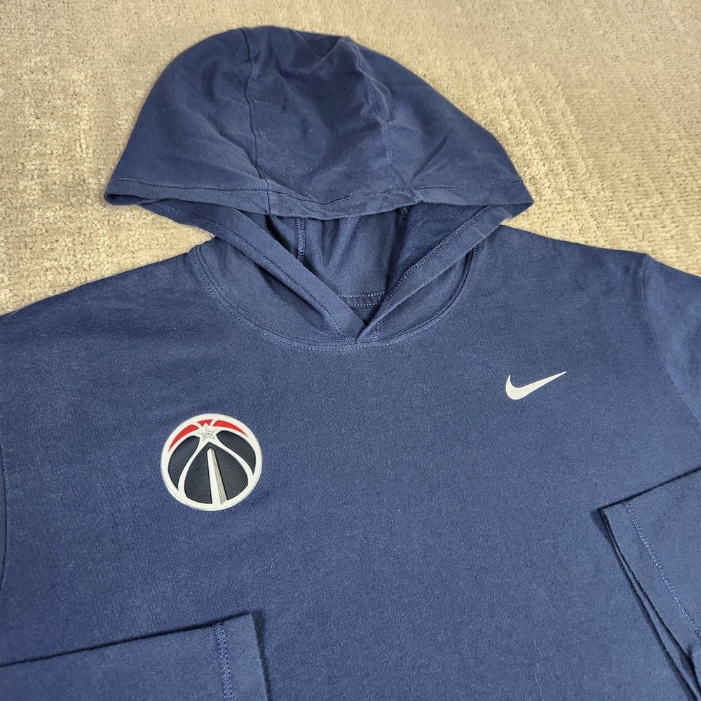 Washington Wizards Hoodie Men Large Nike Lightweight Dri Fit NBA Basketball Blue